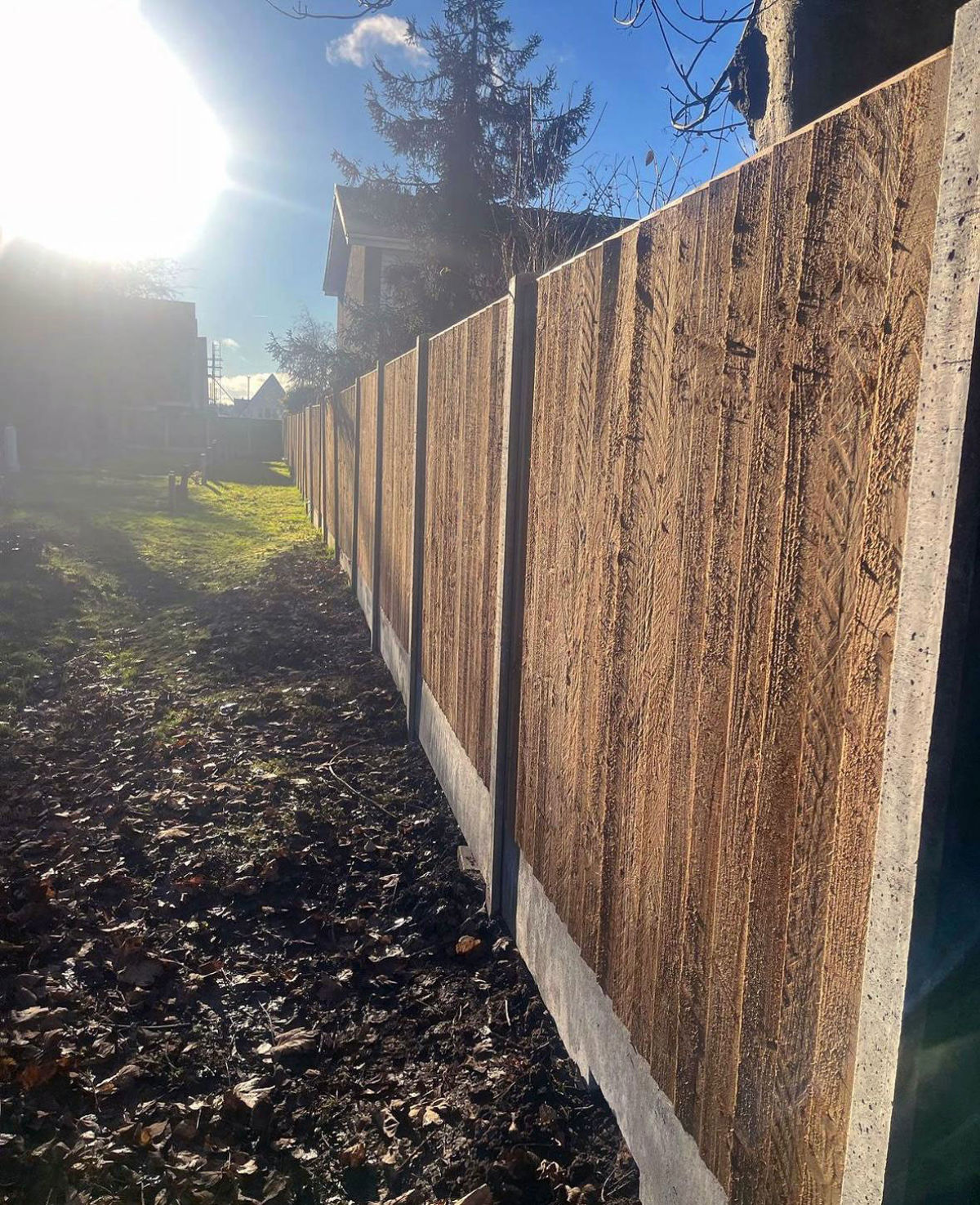New wooden fencing in Birmingham
